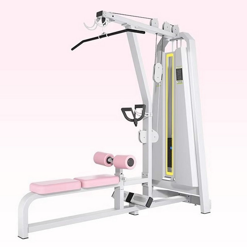 健身房高低拉训练器女子塑形高位下拉双功能一体机坐姿划船拉背